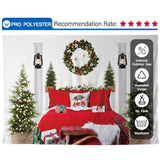 Allenjoy Red Christmas Headboard Bed Backdrop for Family Potrait - Allenjoystudio