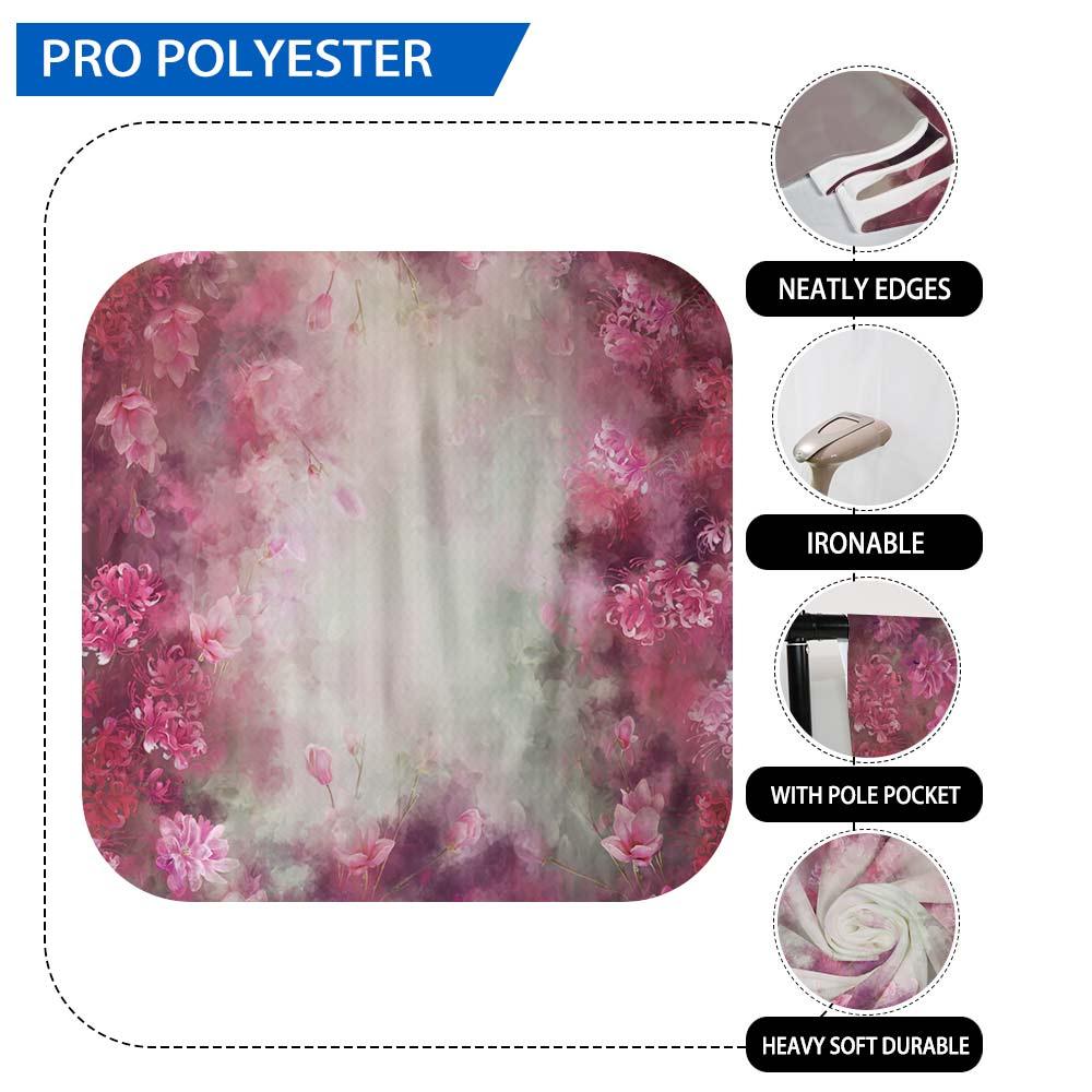 Allenjoy Red Floral Blossom Backdrop - Allenjoystudio