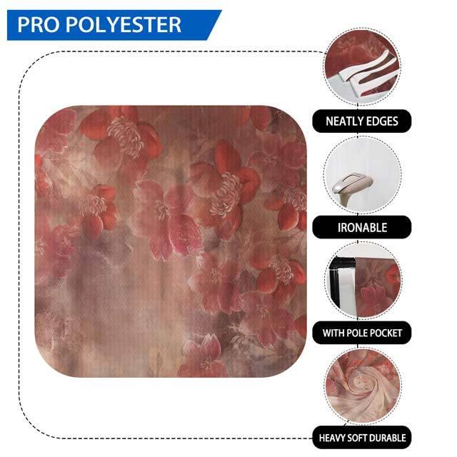 Allenjoy Red Retro Floral Photography Backdrop - Allenjoystudio