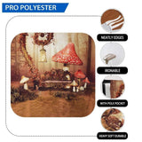 Allenjoy Red Mushroom Alice Wonderland Cute Baby Photo Booth Background for Photo Studio - Allenjoystudio