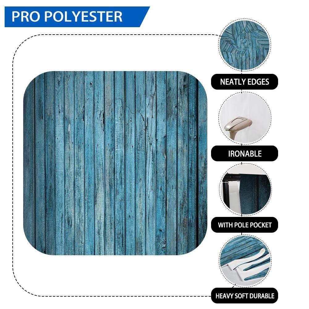 Allenjoy Retro Blue Wooden Photography Backdrop - Allenjoystudio