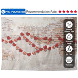 Allenjoy Retro Red Heart Cracked Brick Wall Backdrop - Allenjoystudio