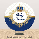Allenjoy Royal Blue Crown Backdrop  for Baby Shower - Allenjoystudio