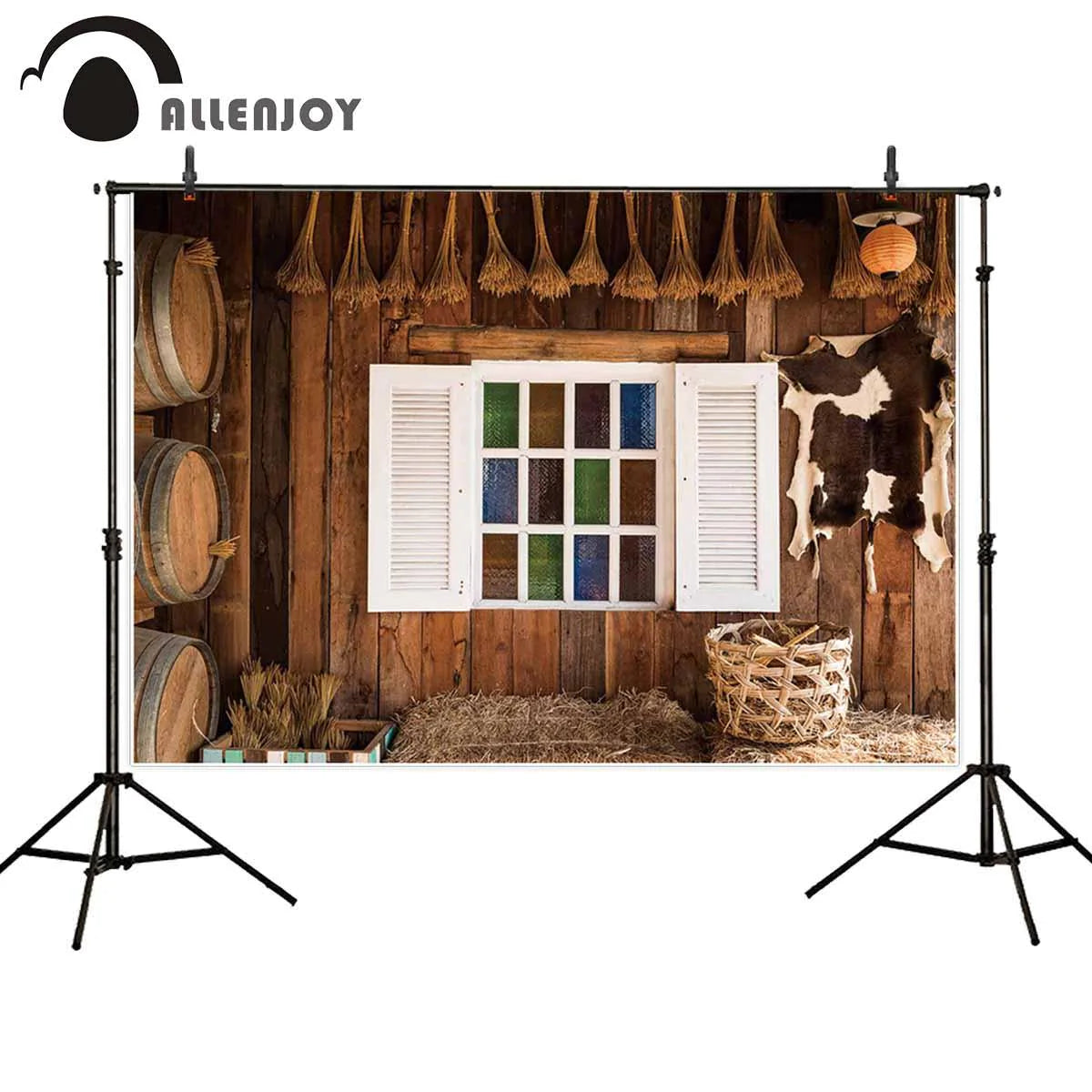 Allenjoy Rustic Window Photography Backdrop Wood House Retro Background Photocall - Allenjoystudio