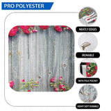 Allenjoy Gray Wooden Red Rose Spring Backdrop - Allenjoystudio