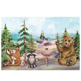Allenjoy Safari Woodland Jungle Watercolor Animal Backdrop