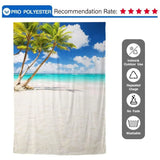 Allenjoy Coconut Tree Sky Cloud Sandy Beach Backdrop - Allenjoystudio