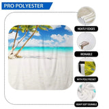 Allenjoy Coconut Tree Sky Cloud Sandy Beach Backdrop - Allenjoystudio