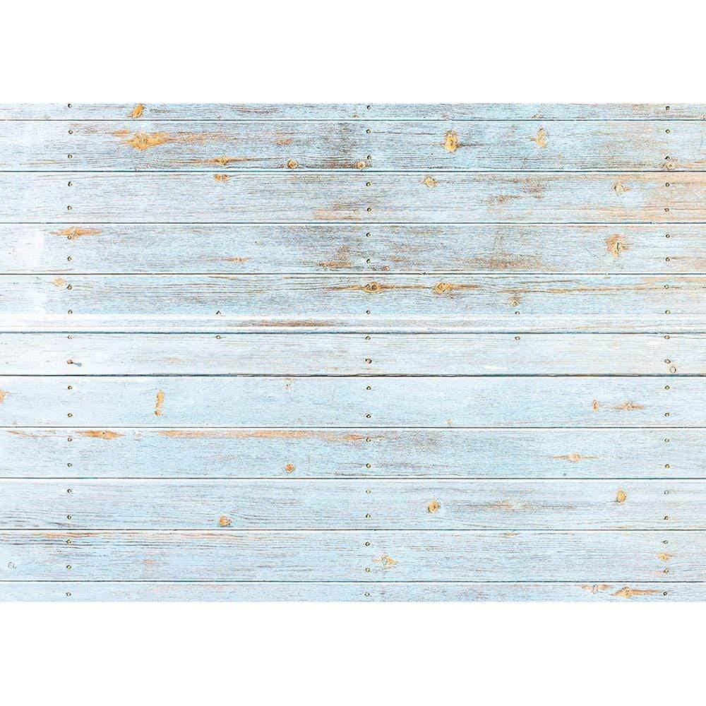 Allenjoy Retro Sky Blue Wood floor Backdrop for Photography - Allenjoystudio