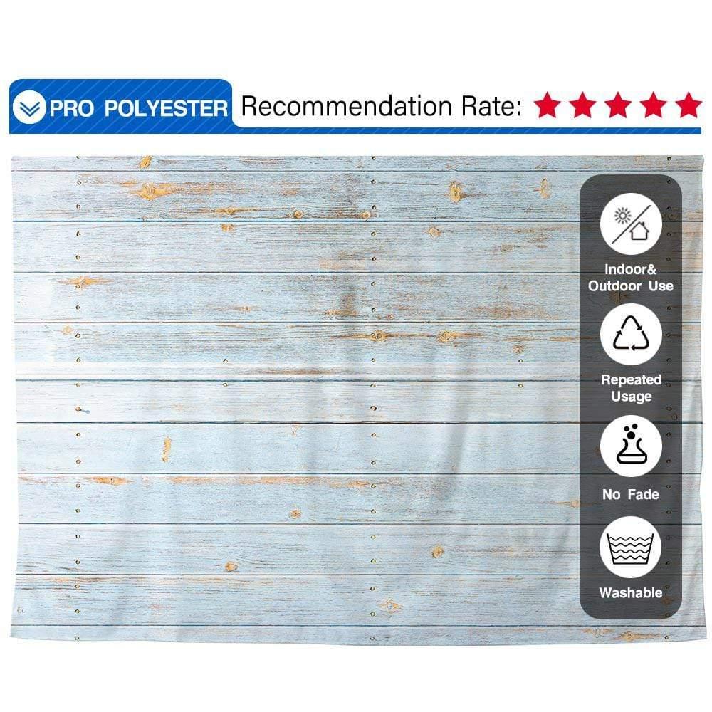 Allenjoy Retro Sky Blue Wood floor Backdrop for Photography - Allenjoystudio