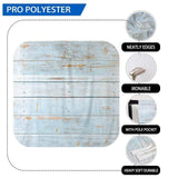 Allenjoy Retro Sky Blue Wood floor Backdrop for Photography - Allenjoystudio