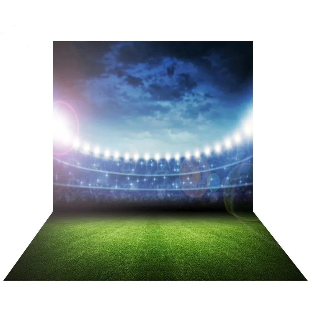 Allenjoy Sports Backdrop Football Field with Light Flicker - Allenjoystudio