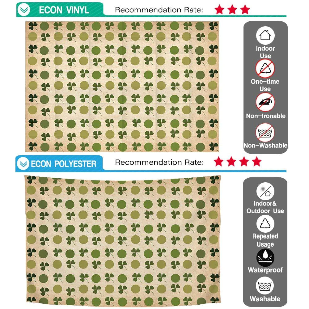 Allenjoy St.Patrick's Day Clover and Dots Step and Repeat Backdrop - Allenjoystudio