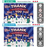 Allenjoy Stripes Backdrop Doc Nurse American Flag Thank You Healthcare Workers Banner - Allenjoystudio