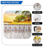 Allenjoy Summer Beach Sunset Coconut Tree Hawaiian Backdrop - Allenjoystudio