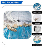 Allenjoy Summer Backdrop Sea Shells Blue Wood Floor Backdrop - Allenjoystudio