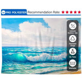 Allenjoy Oil Painting Sea Wave Blue Sky Backdrop - Allenjoystudio