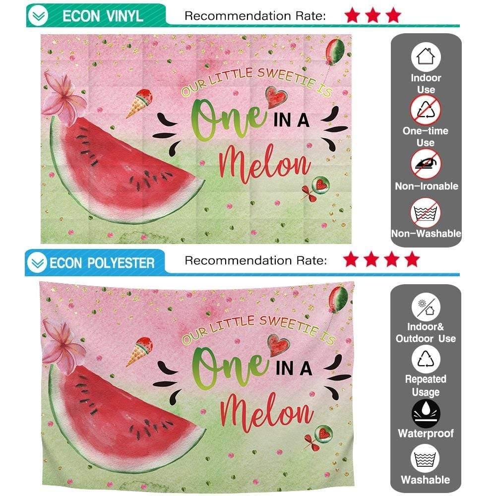 Allenjoy Watermelon Ice Cream Pink 1st Birthday Backdrop - Allenjoystudio