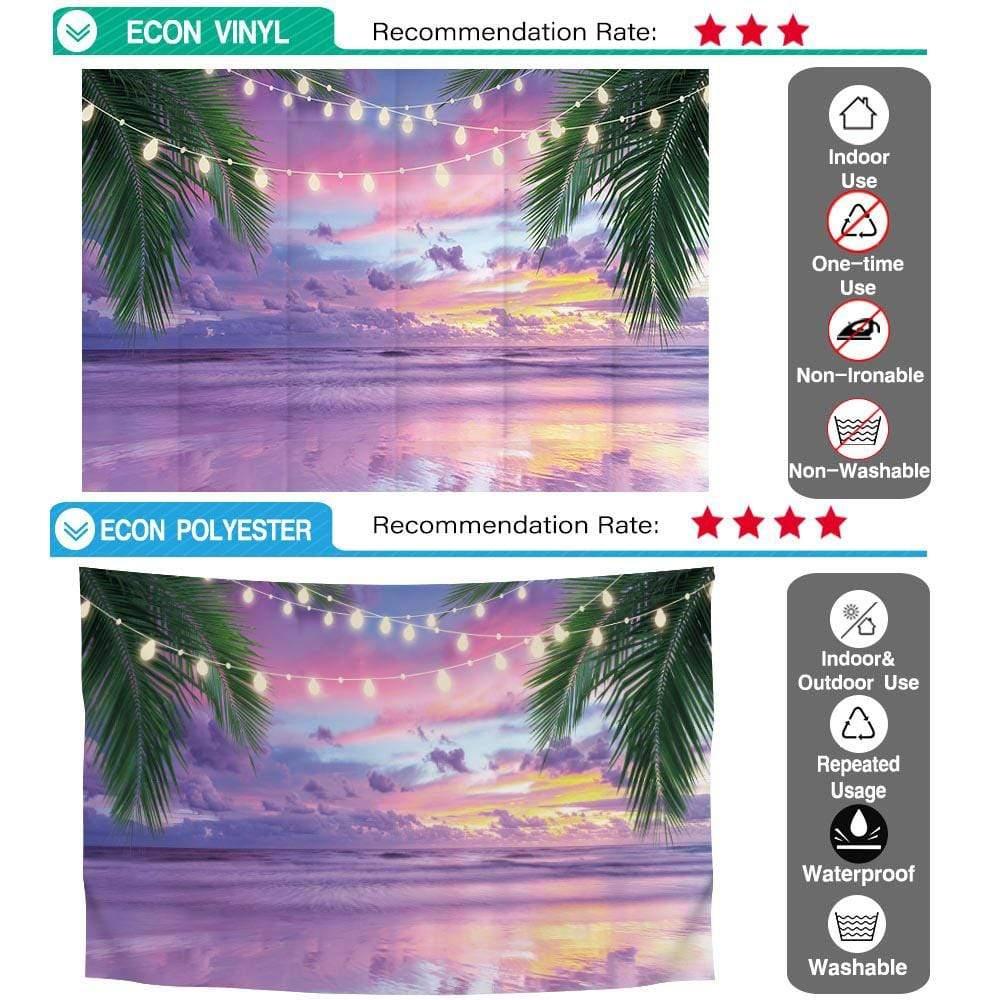 Allenjoy Purple Glitter Tropical Wedding Backdrop - Allenjoystudio