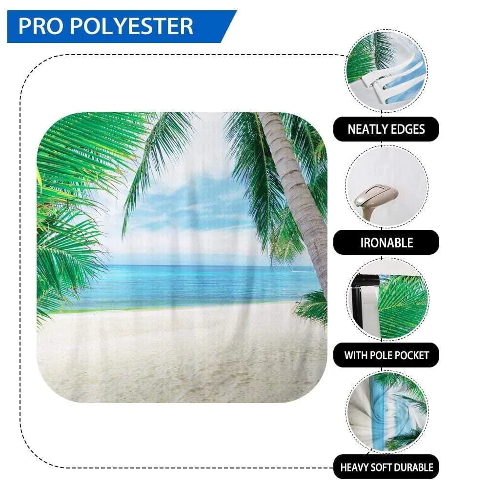 Allenjoy Coconut Tree Sany Beach Photography Backdrop - Allenjoystudio