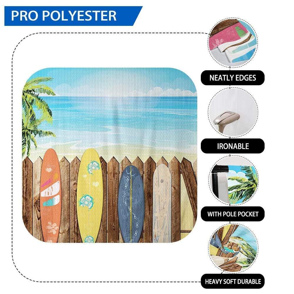 Allenjoy Summer Beach Surfboard Backdrop Hawaiian Seaside Backdrop - Allenjoystudio