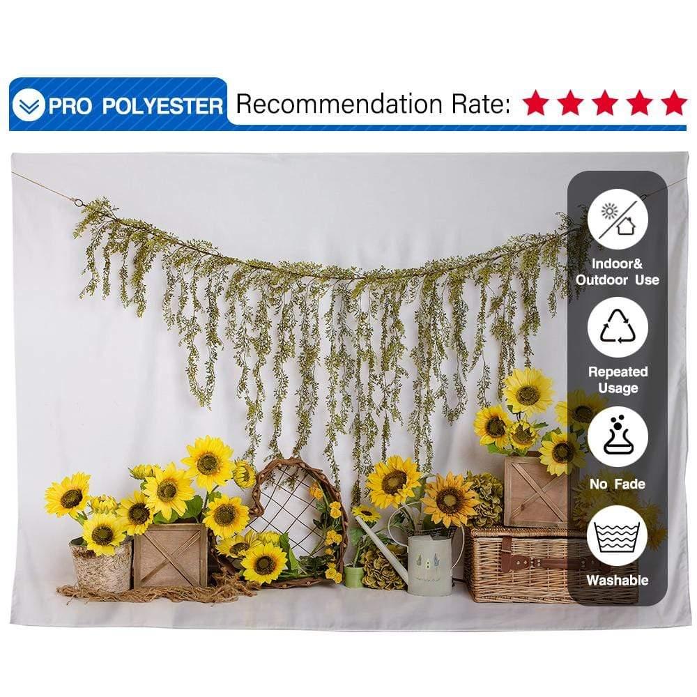 Allenjoy Sunflower Cakesmash Backdrop Designed by Panida Phillips - Allenjoystudio