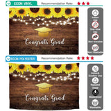 Allenjoy Sunflower Shiny Lights Wood Graduation Background - Allenjoystudio