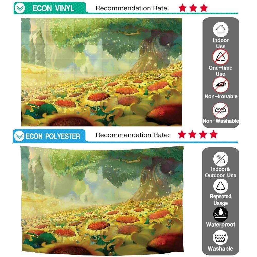 Allenjoy Magic Forest Fairy Tale Sunshine Sunflower Backdrop - Allenjoystudio