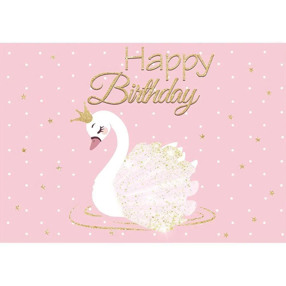 Allenjoy Swan Bokeh Star Backdrop for Girls - Allenjoystudio