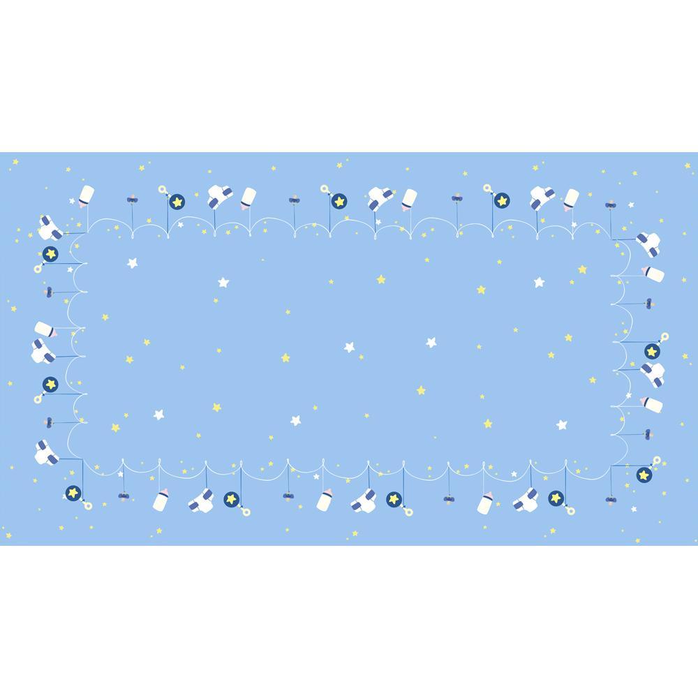Allenjoy Swan Blue Baby shower Party Banner Tablecloth for Boys - Allenjoystudio