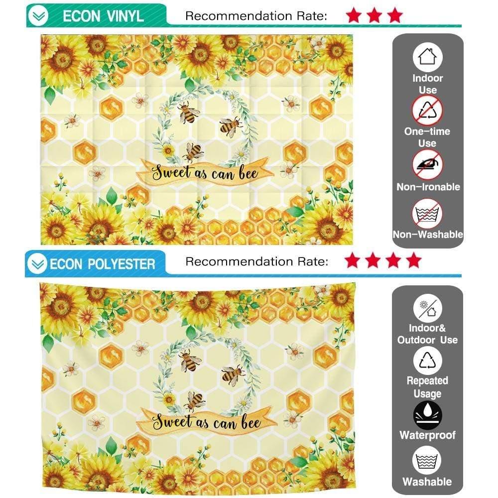 Allenjoy Sweet as can Bee Sunflower Honeycomb Backdrop - Allenjoystudio