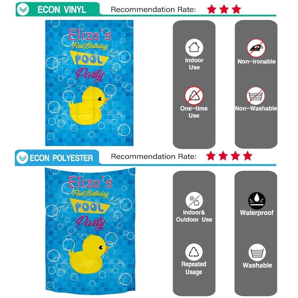 Allenjoy Swimming Pool Custom Backdrop Little Yellow Duck for First Birthday Party - Allenjoystudio