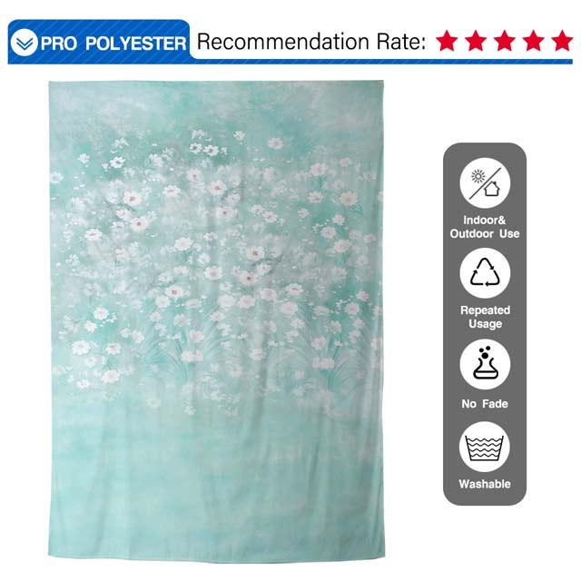 Allenjoy Teal Spring Floral Photography Backdrop - Allenjoystudio