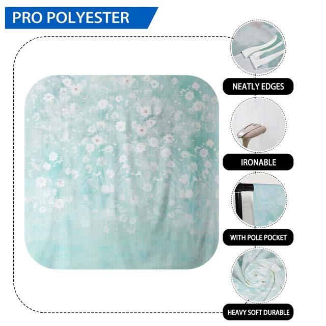 Allenjoy Teal Spring Floral Photography Backdrop - Allenjoystudio