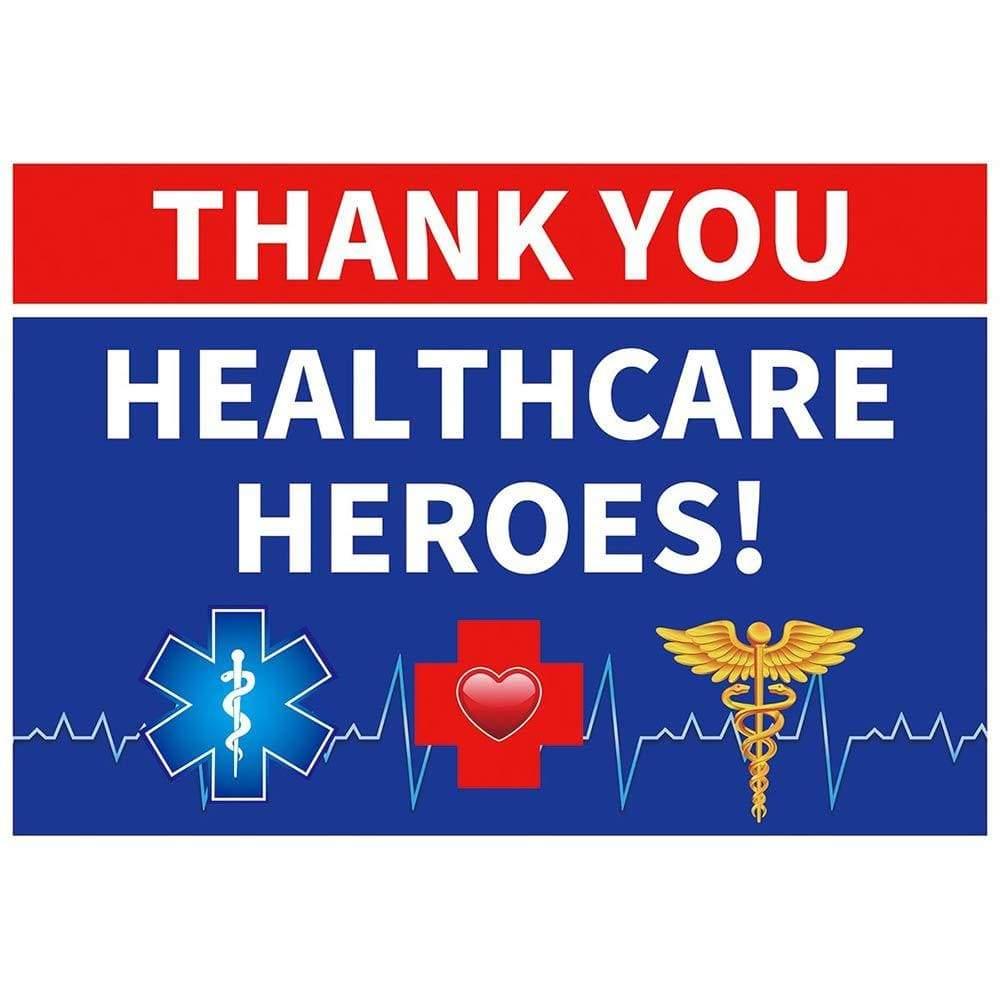 Allenjoy Thank You Healthcare Heroes Backdrop for Grass Garden Bannner - Allenjoystudio