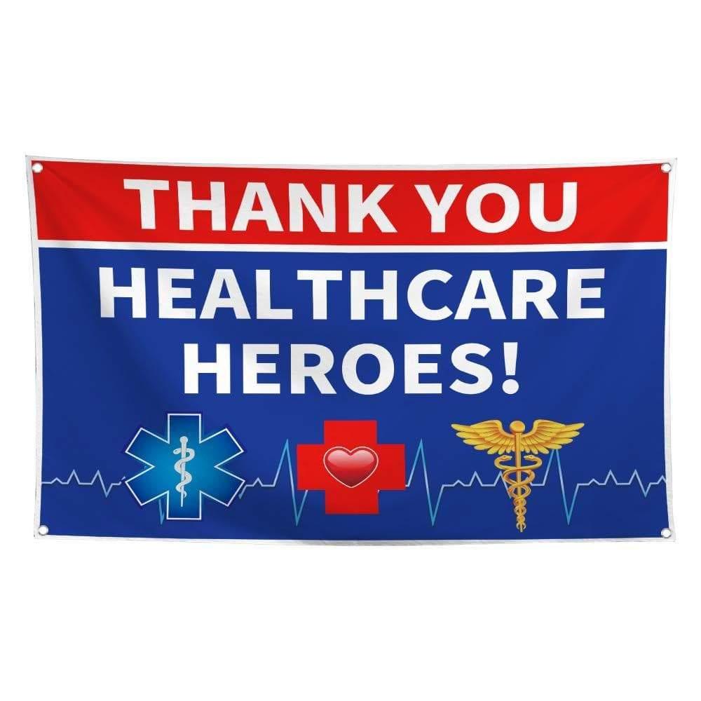 Allenjoy Thank You Healthcare Heroes Backdrop for Grass Garden Bannner - Allenjoystudio