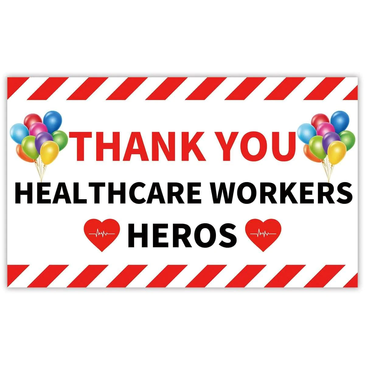 Allenjoy Thank You Healthcare Workers Heroes Garden Sign Banners  Essential Employees & First Responders - Allenjoystudio