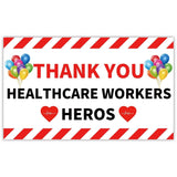 Allenjoy Thank You Healthcare Workers Heroes Garden Sign Banners  Essential Employees & First Responders