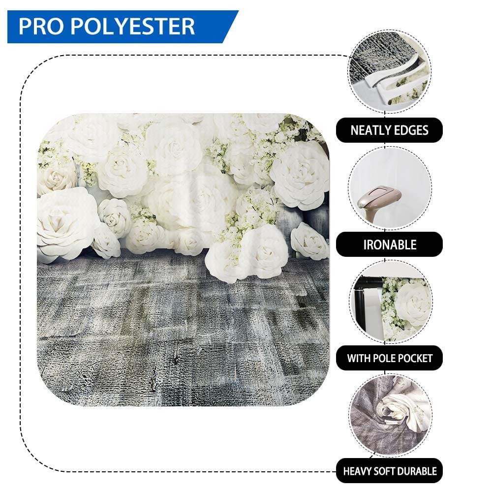 Allenjoy White Roses Flower Wall  Wedding Backdrop - Allenjoystudio