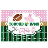Allenjoy Touchdowns or Tutus Gender Reveal Backdrop