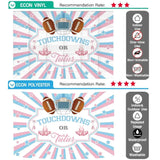 Allenjoy Touchdowns or Tutus Gender Reveal Pink and Blue Stripes Backdrop - Allenjoystudio