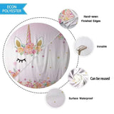 Allenjoy Unicorn Rainbow Flower Banner Tablecloth for Birthday Party - Allenjoystudio