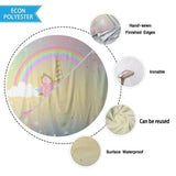 Allenjoy Unicorn Rainbow Flower Banner Tablecloth for Birthday Party - Allenjoystudio