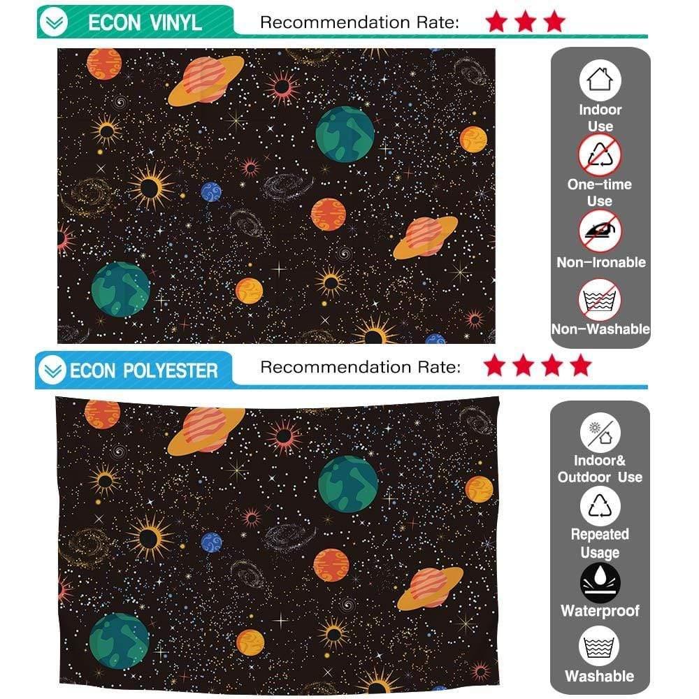 Allenjoy Universe Glitter Nebula Star Galaxy Planet Backdrop for Children Birthday Party - Allenjoystudio