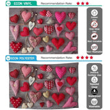 Allenjoy Valentine Backdrop Fabricated Love Ornaments on Wooden - Allenjoystudio