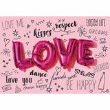 Allenjoy Valentine Day Backdrop  Pink Heart Balloons for Wedding Bridal Shower