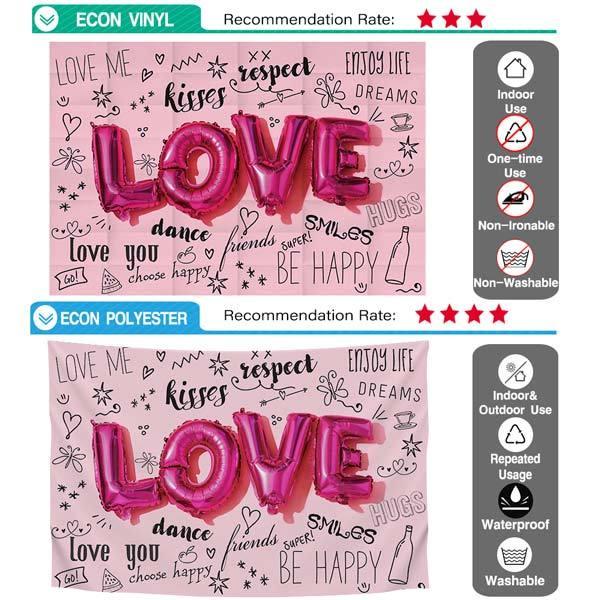 Allenjoy Valentine Day Backdrop  Pink Heart Balloons for Wedding Bridal Shower - Allenjoystudio