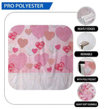 Allenjoy Valentine Pink Heart Love Backdrop with White Wood Floor - Allenjoystudio