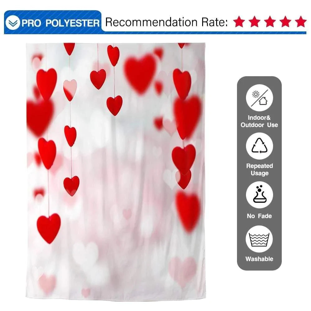 Allenjoy Valentine Red Heat and Boken Backdrop - Allenjoystudio