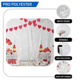 Allenjoy Valentine's Day Photography Backdrop Rustic White Brick Wall - Allenjoystudio